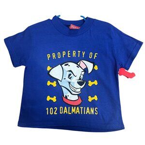 Disney 102 Dalmatians Size 1T T-Shirt Blue Crewneck Short Sleeve USA Made NWT